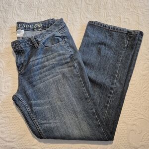 Inked & Faded women's size 16 Curvy Bootcut medium blue stretch jeans VGUC
